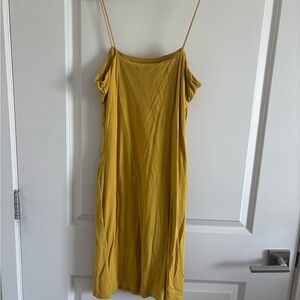 Fashion Nova Gold Spaghetti Strap Slip Dress